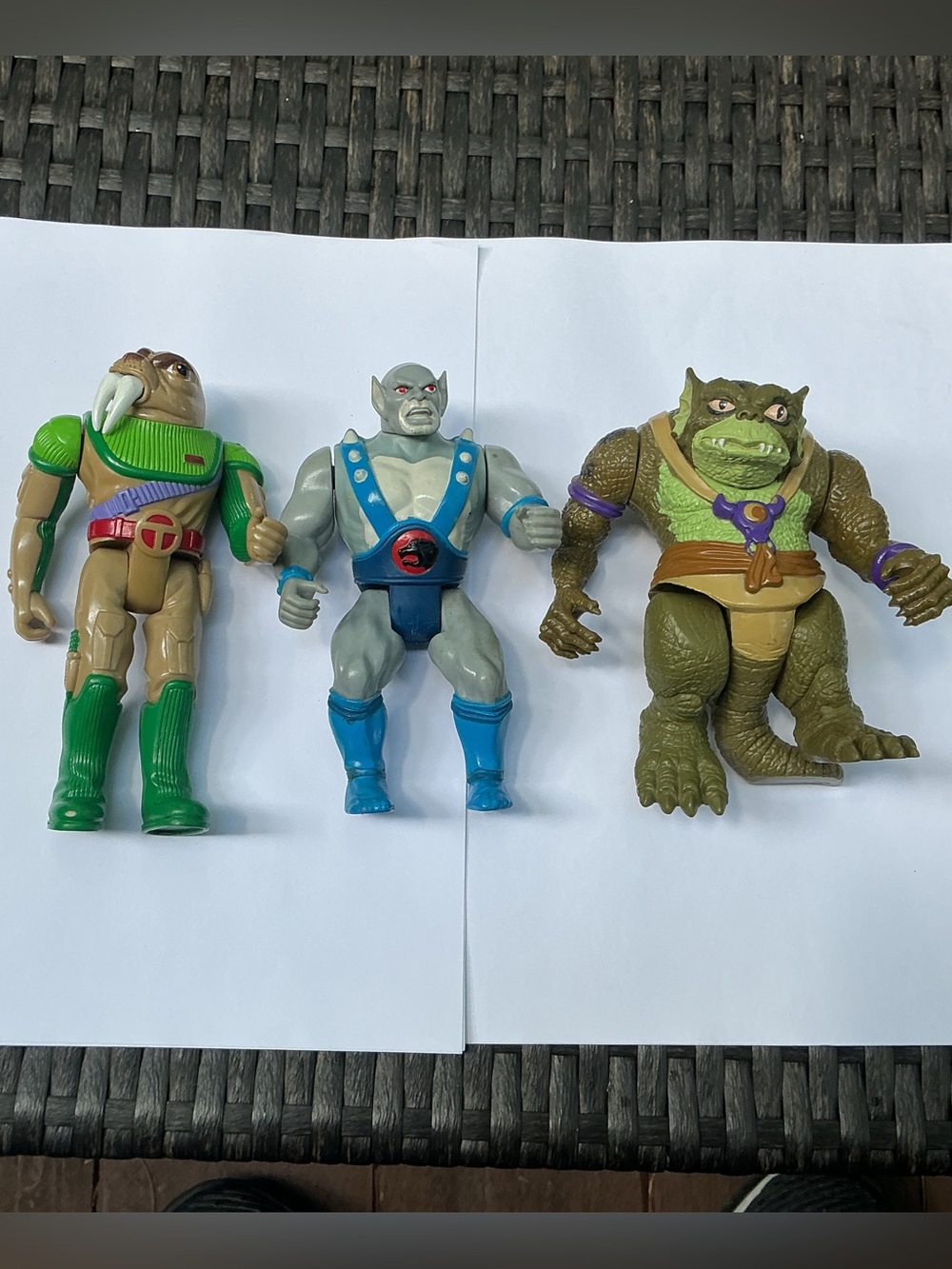1985 LJN Vintage ThunderCats action figures, Panthro, Tuska Warrior, S-S-Slithe